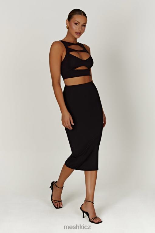 oblečení Meshki chloe cut out crop top Černá V0D0D855