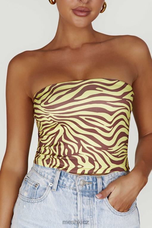 oblečení Meshki crop top dina bandeau zebra tisk V0D0D980