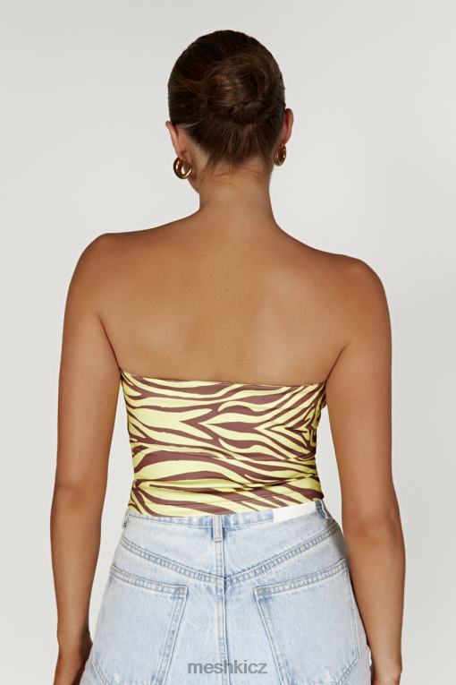 oblečení Meshki crop top dina bandeau zebra tisk V0D0D980
