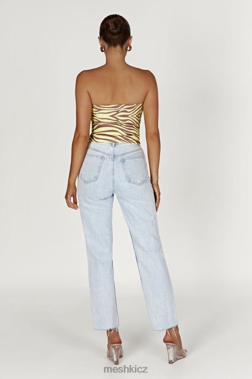 oblečení Meshki crop top dina bandeau zebra tisk V0D0D980