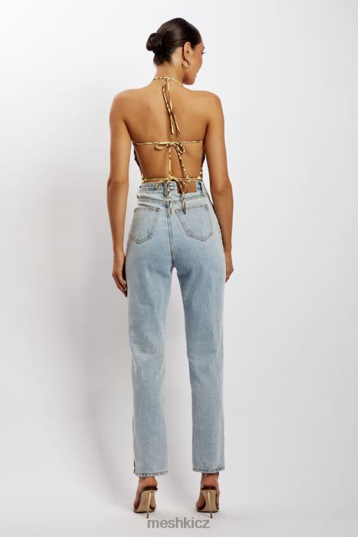 oblečení Meshki crop top joelle halter zebra tisk V0D0D1154