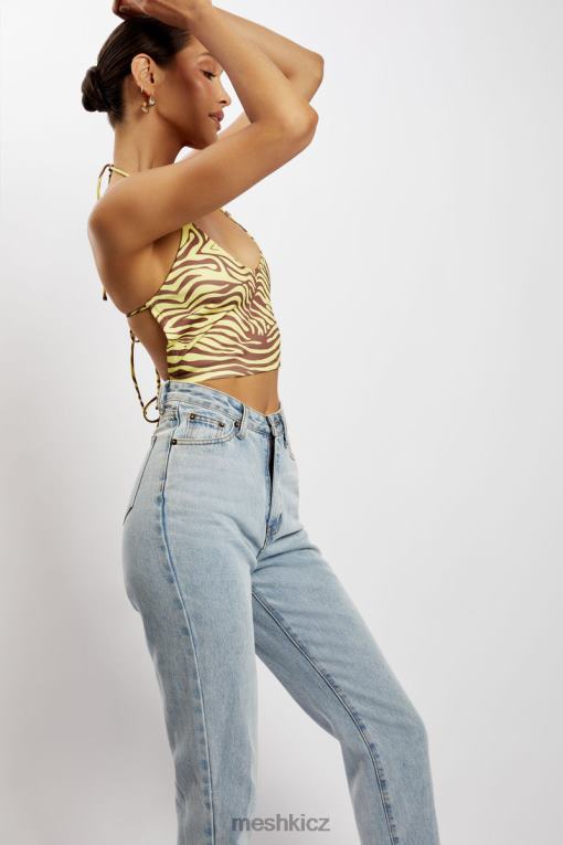 oblečení Meshki crop top joelle halter zebra tisk V0D0D1154