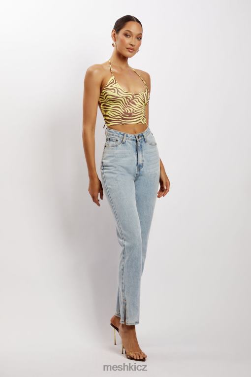 oblečení Meshki crop top joelle halter zebra tisk V0D0D1154