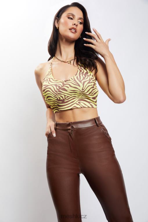 oblečení Meshki crop top joelle halter zebra tisk V0D0D1154