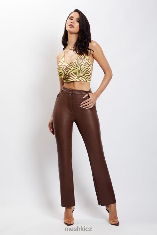 oblečení Meshki crop top joelle halter zebra tisk V0D0D1154