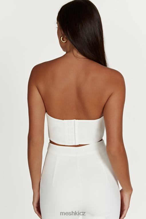 oblečení Meshki crop top paloma rose bílý V0D0D868