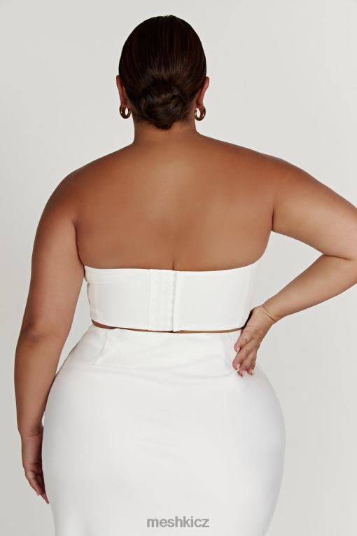 oblečení Meshki crop top paloma rose bílý V0D0D868