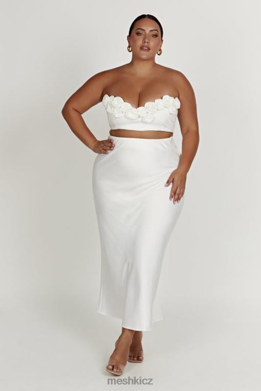 oblečení Meshki crop top paloma rose bílý V0D0D868