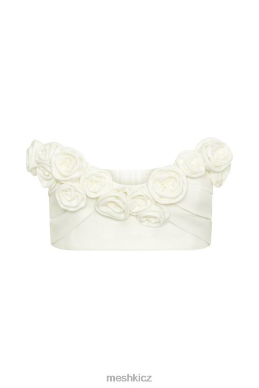 oblečení Meshki crop top paloma rose bílý V0D0D868
