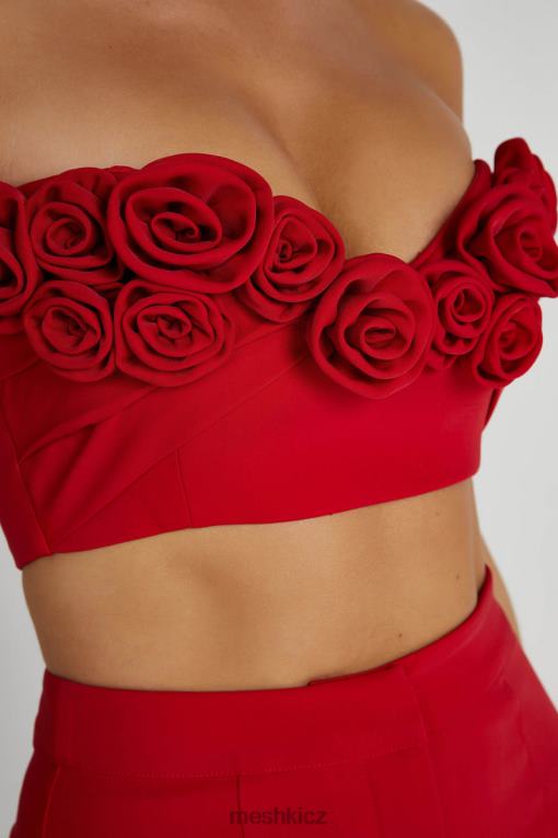 oblečení Meshki crop top paloma rose Červené V0D0D816