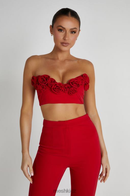 oblečení Meshki crop top paloma rose Červené V0D0D816