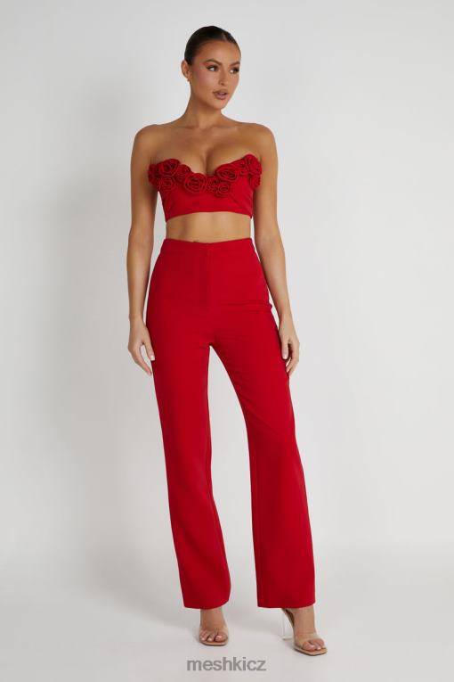 oblečení Meshki crop top paloma rose Červené V0D0D816