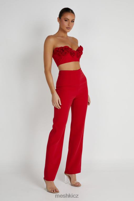 oblečení Meshki crop top paloma rose Červené V0D0D816