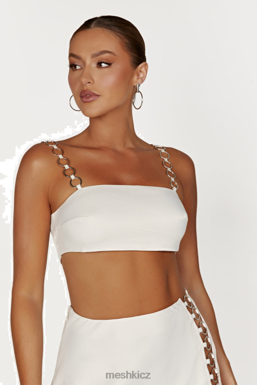 oblečení Meshki crop top s pyper ringem béžový V0D0D1214