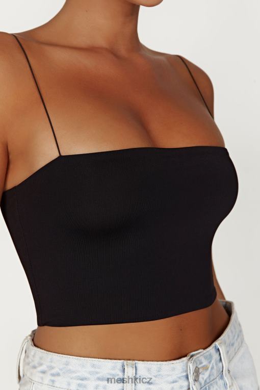 oblečení Meshki crop top yvonne cami Černá V0D0D939