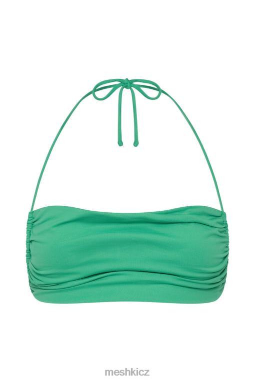oblečení Meshki jantarově zvlněná ohlávka crop top zelená V0D0D1200