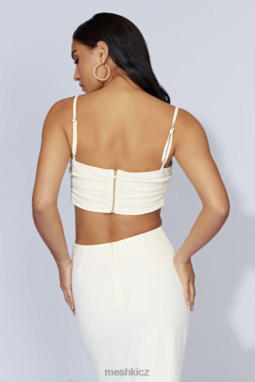 oblečení Meshki maryse v-hardware crop top kost V0D0D1144