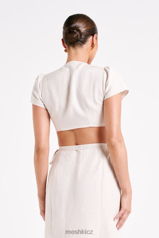 oblečení Meshki plátěný crop top fatima přírodní V0D0D755