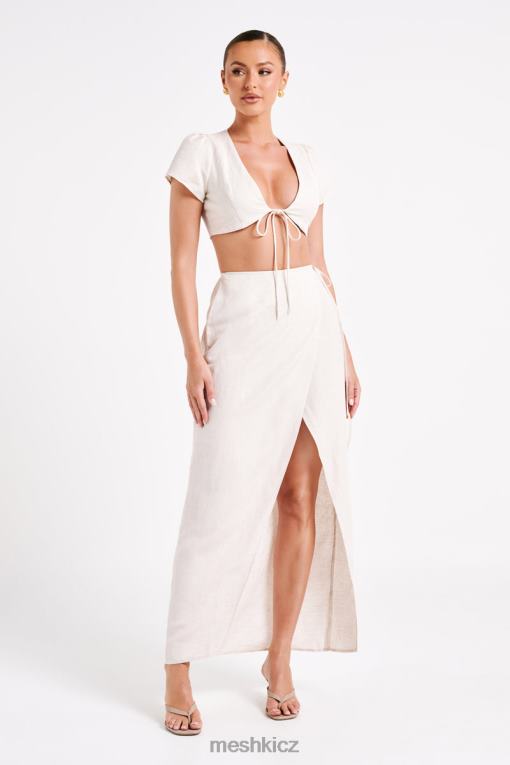oblečení Meshki plátěný crop top fatima přírodní V0D0D755