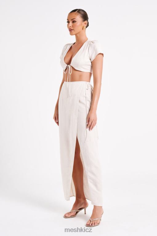 oblečení Meshki plátěný crop top fatima přírodní V0D0D755