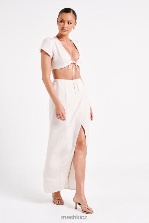 oblečení Meshki plátěný crop top fatima přírodní V0D0D755