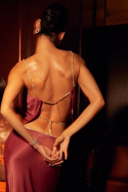 oblečení Meshki rovný střih dayana crop top víno V0D0D1173