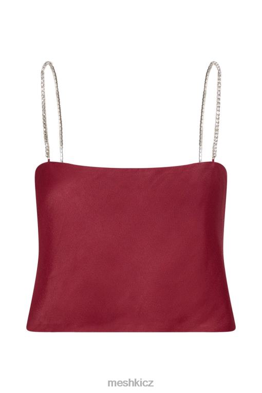 oblečení Meshki rovný střih dayana crop top víno V0D0D1173