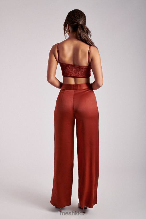 oblečení Meshki saténový crop top ashley měď V0D0D1204