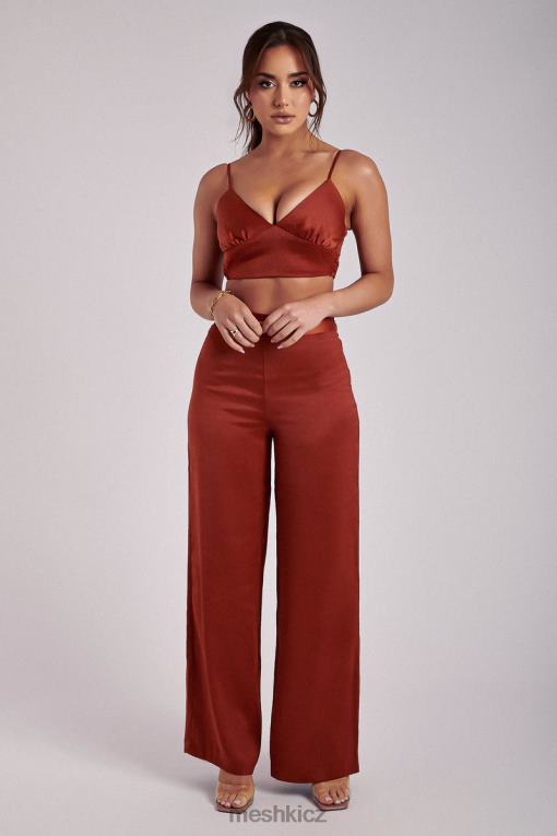 oblečení Meshki saténový crop top ashley měď V0D0D1204