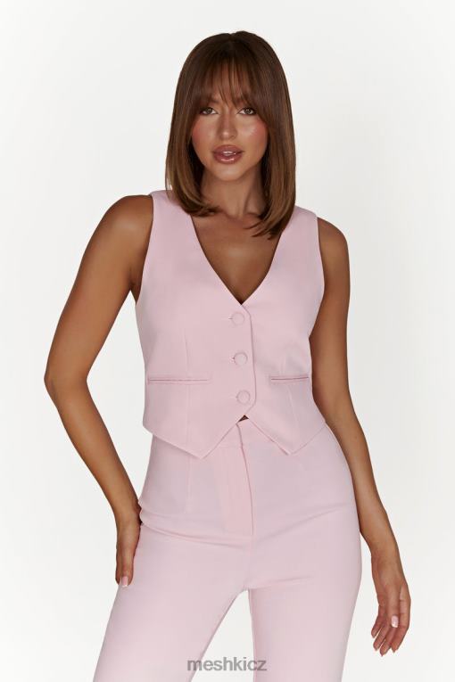 oblečení Meshki blair krepový kabát do pasu ruměnec růžový V0D0D956