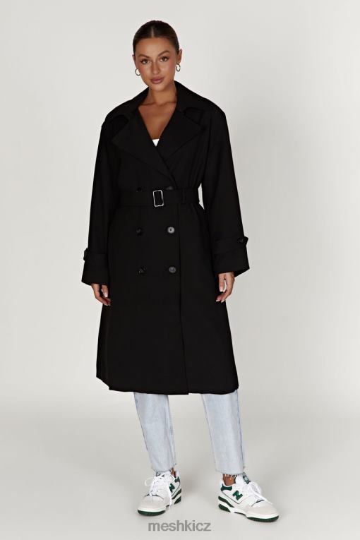 oblečení Meshki keily super oversized trenčkot Černá V0D0D1644