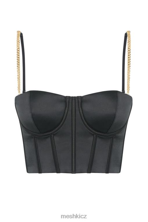 oblečení Meshki alexina řetízkový korzetový bustier Černá V0D0D1107