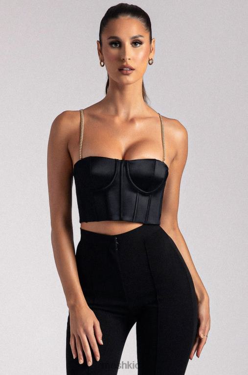 oblečení Meshki alexina řetízkový korzetový bustier Černá V0D0D1107