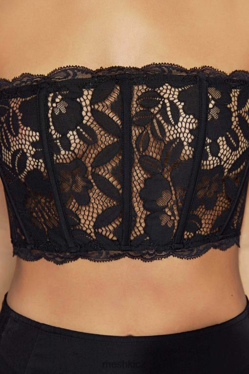 oblečení Meshki bellamy hřebenatka krajkový živůtek Černá V0D0D1016