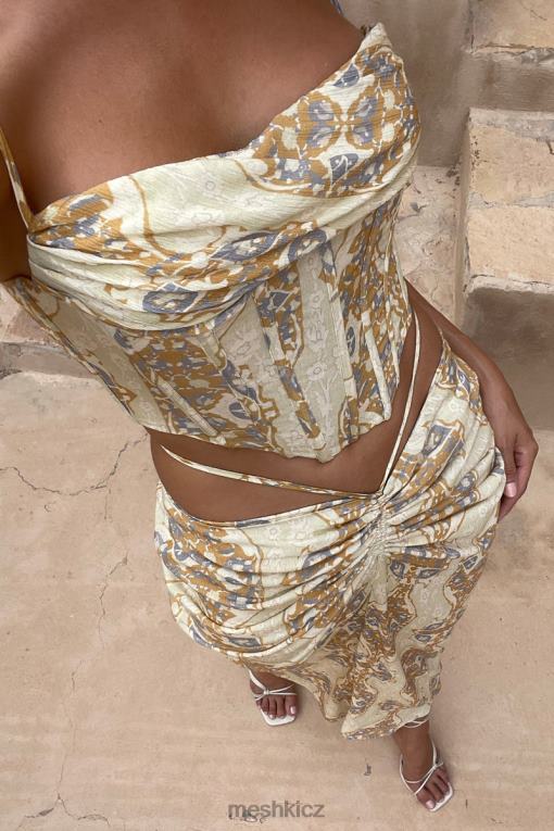 oblečení Meshki cyra korzetový top perský tisk V0D0D972