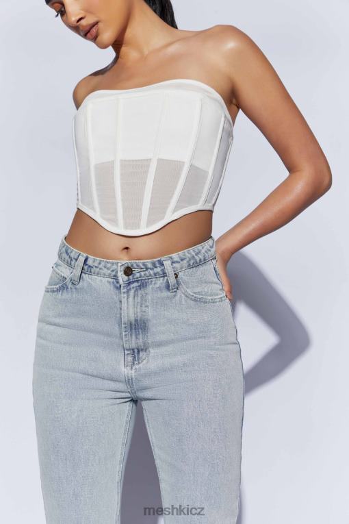 oblečení Meshki helen bez ramínek korzet bustier bílý V0D0D1031