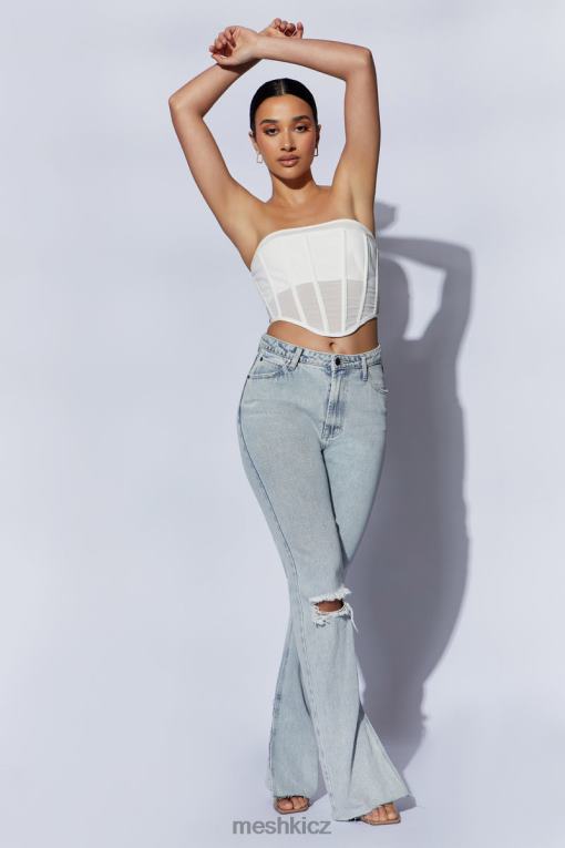 oblečení Meshki helen bez ramínek korzet bustier bílý V0D0D1031