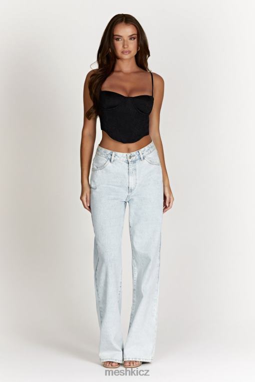 oblečení Meshki korzetový top s kosticemi maggie Černá V0D0D1096