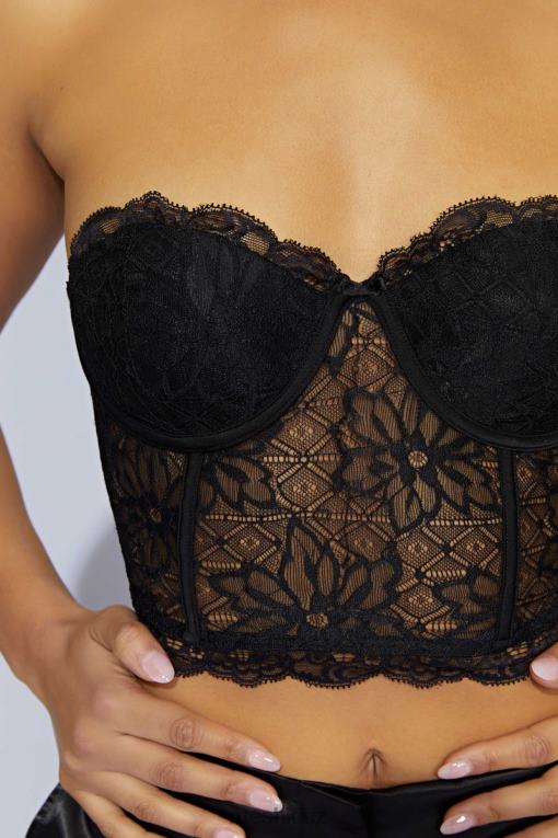 oblečení Meshki krajkový korzet alessandra Černá V0D0D1083