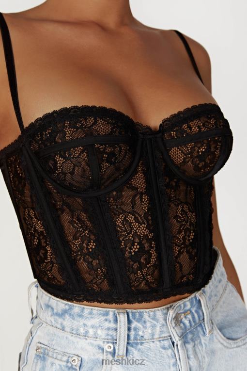 oblečení Meshki sansa krajka bustier Černá V0D0D827
