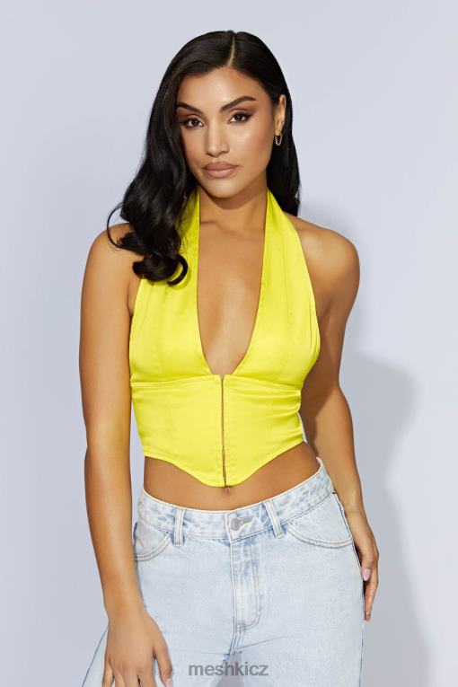 oblečení Meshki saténový korzetový top mallory čerstvé zelené V0D0D1045