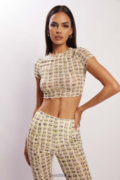 oblečení Meshki Síťované triko nora mimozemský tisk V0D0D1138