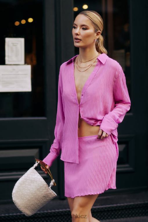 oblečení Meshki oversized košile karla vlnitý plis růžová růže V0D0D1057