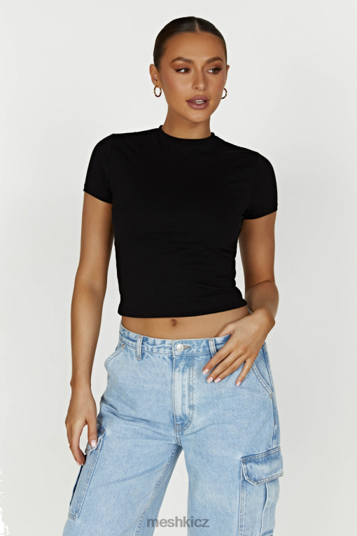 oblečení Meshki tričko jeanie longline Černá V0D0D867