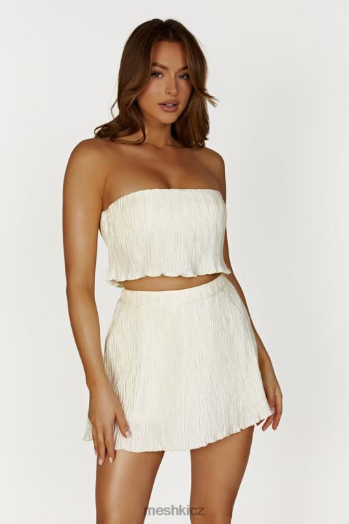 oblečení Meshki Brigid plisse bandeau top slonová kost V0D0D825
