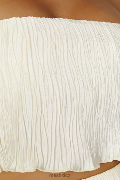 oblečení Meshki Brigid plisse bandeau top slonová kost V0D0D825