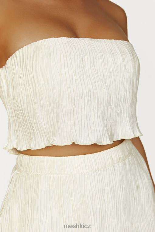 oblečení Meshki Brigid plisse bandeau top slonová kost V0D0D825