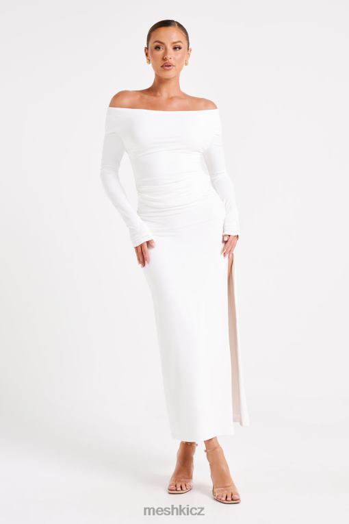 oblečení Meshki Emma recyklovaný nylonový top s dlouhým rukávem bílý V0D0D751