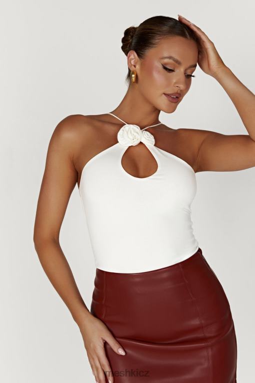 oblečení Meshki adeline rose halter top bílý V0D0D779