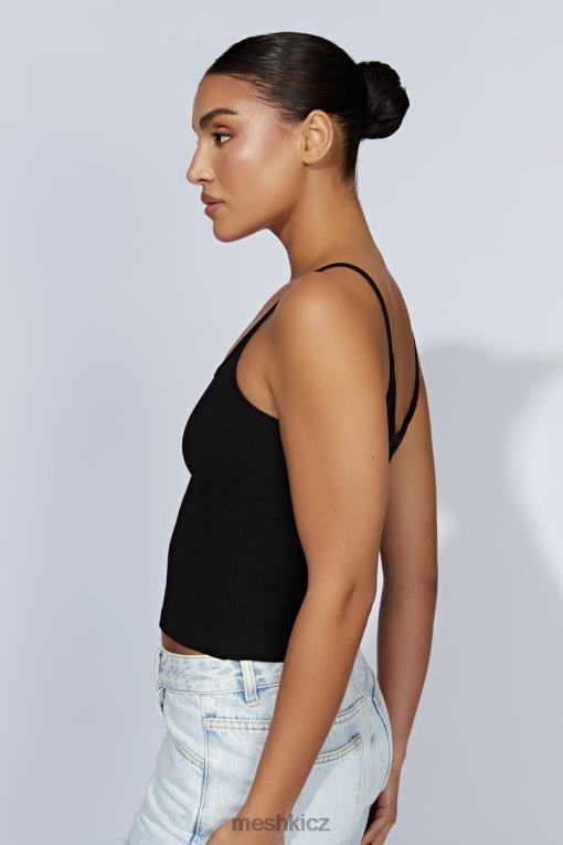oblečení Meshki alexis ribbed cami longline top Černá V0D0D1146